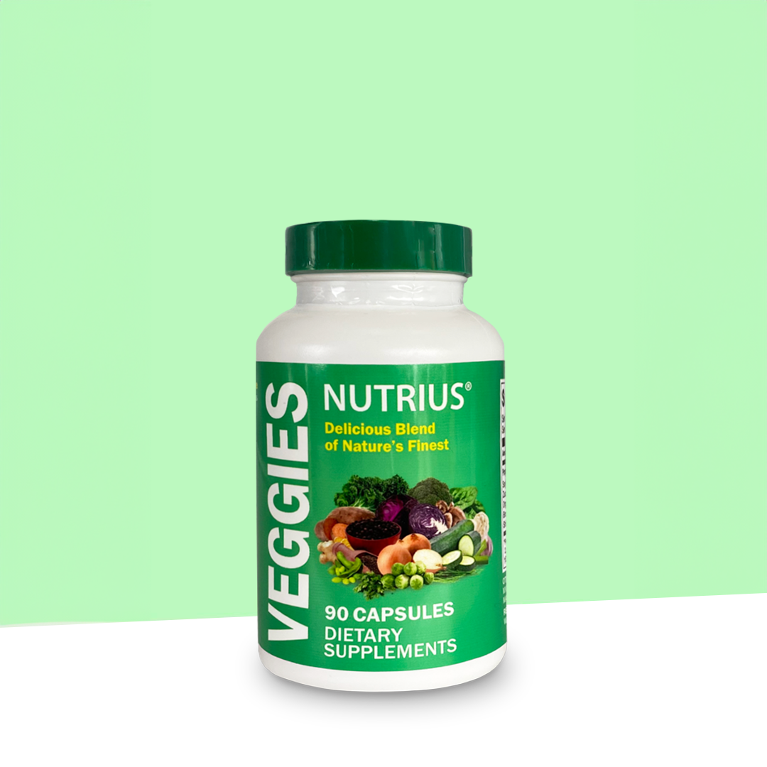 Nutrius Veggies Delicious Blend of Nature's Finest - 90 Capsules Dietary Supplements