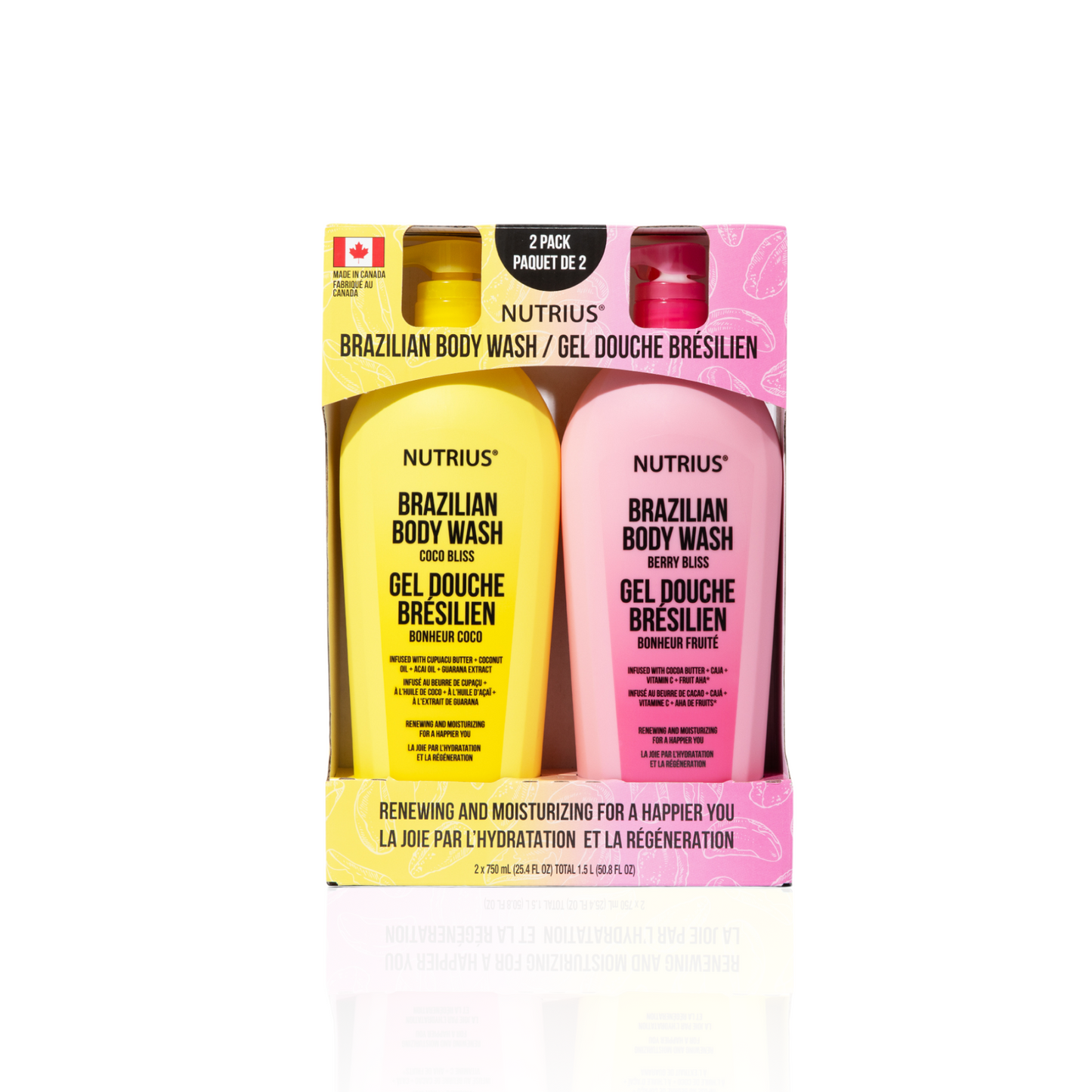 Coco & Berry Bliss Body Wash, 25.4 FL OZ x 2 (Twin Pack)