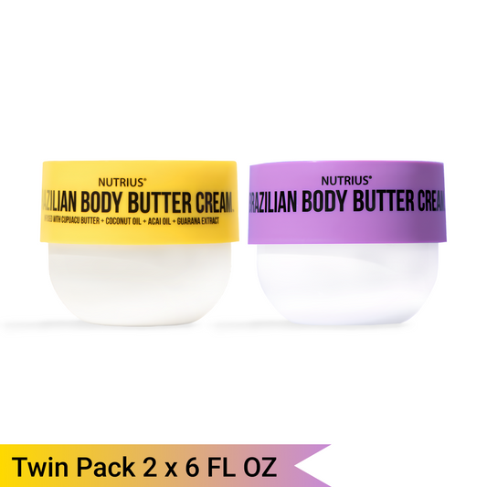 Nutrius Brazilian Body Butter Cream & Botanical Bliss Twin Pack - 2 x 6 FL OZ