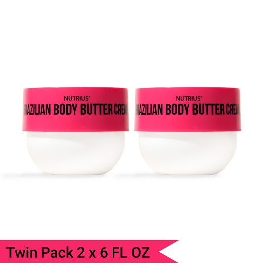 Nutrius Brazilian Body Butter Cream Berry Bliss Twin Pack - 2 x 6 FL OZ