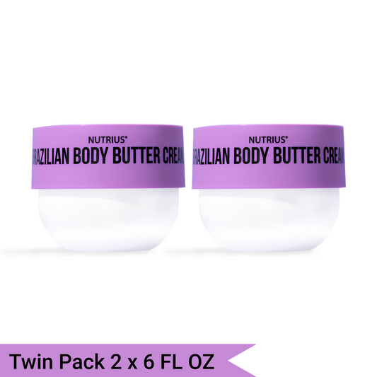 Nutrius Brazilian Body Butter Cream Botanical Bliss Twin Pack - 2 x 6 FL OZ