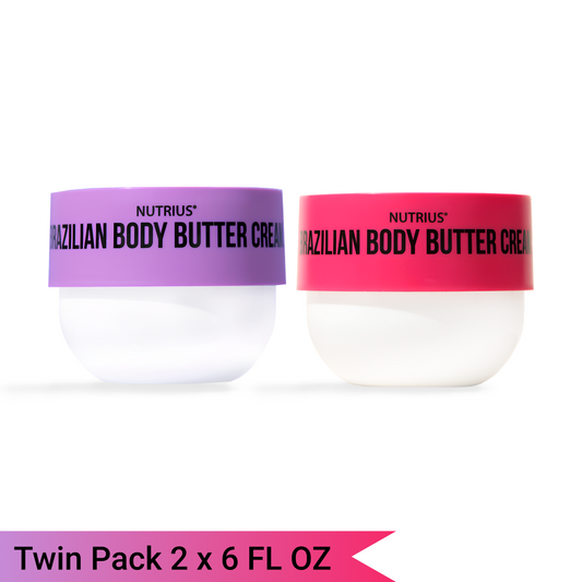 Nutrius Brazilian Body Butter Cream Berry & Botanical Bliss Twin Pack - 2 x 6 FL OZ