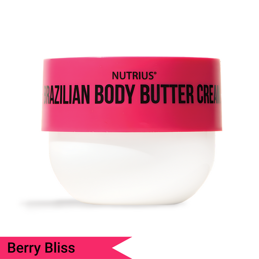 Nutrius Brazilian Body Butter Cream Berry Bliss, 6 FL OZ