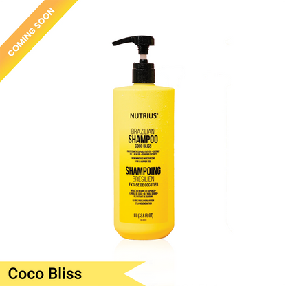 Nutrius Brazilian Shampoo Coco Bliss – For Silky-Smooth Hair 33.8 FL OZ