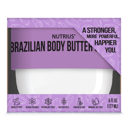 Nutrius Brazilian Body Butter Cream Botanical Bliss, 6 FL OZ