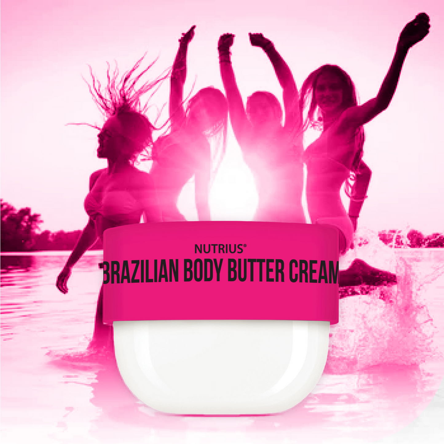 Nutrius Brazilian Body Butter Cream Berry Bliss, 6 FL OZ